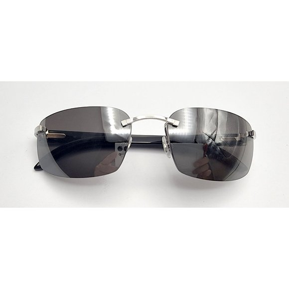 NEW! Cartier Buffalo Black/Grey-Silver Mirror Sunglasses - Picture 4 of 13